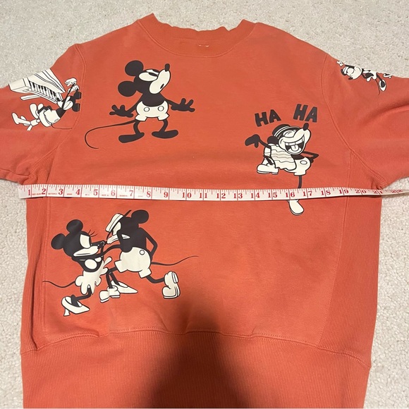 Disney Mickey and Minnie Mouse Vintage-Style Pullover Sweatshirt Small  Rare - Picture 8 of 10